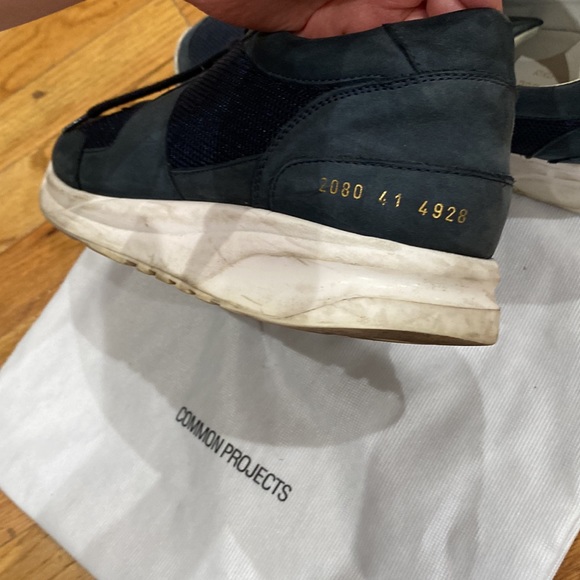 Common Projects | Track Suede & Mesh Runner Sneaker in Navy - Picture 3 of 7